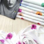 شال بهاره طرح گل شقایق فران لند