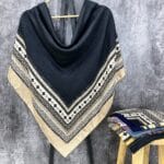 روسری نخی طرح سنتی شال و روسری فران لند