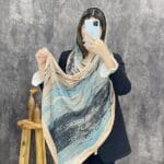 شال نخی بهاره آبرنگی فران لند رشت