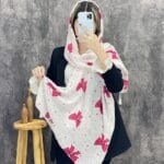 شال بهاره دخترونه سرخابی شال و روسری فران لند