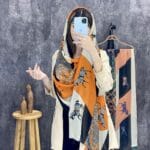 شال بهاره نخی هرمس شال و روسری فران لند