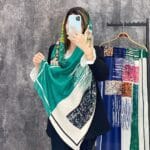 شال بهاره نخی طرحدار دخترونه فران لند