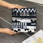 فروشگاه شال و روسری فران لند سفید مشکی کرم منگوله دار نخی عمده