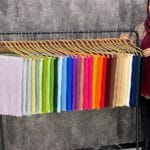 شال تکرنگ تک رنگ پفکی فران لند پلیسه کتان ریز سایت فرانلند