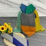 شال نخی جهارفصل hps منگوله دار نارنجی پاییزه