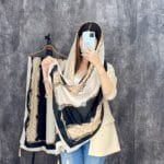 شال زنجیری کمربندی نخ چهر فصل فران لند کرم سبز آبی اسمانی نارنجی مشکی