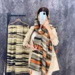 شال پاییزه کشمیر زمستانه کشمیری نخی طرحدار فران لند فروشگاه فرانلند