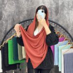 شال تکرنگ تک رنگ نگیندار نگین دار منگوله دار فران لند