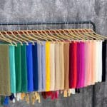 شال تکرنگ تک رنگ وال اسلپ سفید مشکی فران لند