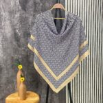 روسری قواره 120 بزرگ نخی چهار فصل پاییزه دور دوخت فران لند رشت