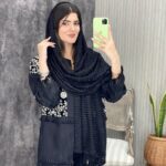 تک رنگ تکرنگ مشکی مجلسی نخی لمه طلایی چهارفصل فران لند