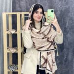 شال طرحدار پوست ماری فندی نخی فرانلند نخچهارفصل زنجیری کمربندی نخ چهار فصل فران لند کرم سبز آبی اسمانی کرم مشکی