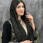 شال مجلسی چهارفصل لمه آیینه ای تهران مشکی فران لند پخش عمده