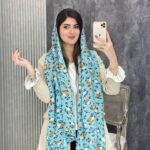 شال پلیسه گل ریز گل گلی عیدانه رنگبندی فران لند رشت