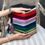 شال تکرنگ تک رنگ وال اسلپ سفید مشکی مداد رنگی وارداتی چینی عمده فران لند