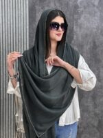 شال سوپر نخ تک رنگ تابستانه فران لند رشت تکرنگ وارداتی عمده برشکا دور لمه