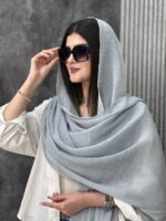 شال سوپر نخ تک رنگ تابستانه فران لند رشت تکرنگ وارداتی عمده برشکا دور لمه