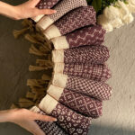 شال پلیسه نخی منگوله دار فران لند موکا عمده رشت