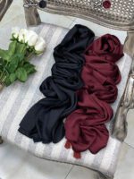 شال مجلسی کریستال ژان ژان منگوله دار فرانلند رشت عمده تک رنگ