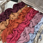 شال نخی اسلپ مجلسی تک رنگ نخ حریر فرانلند