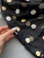 مینی اسکارف گل بنفشه توری فرانلند رشت عمده تک