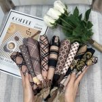 شال نخی کرم مشکی فرانلند رشت