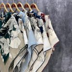 روسری حریر گل دست دوز قواره 120 فرانلند رشت