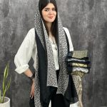 شال ژاکارد حاشیه دار فرانلند رشت