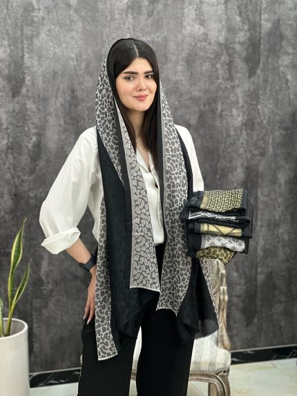 شال ژاکارد حاشیه دار فرانلند رشت