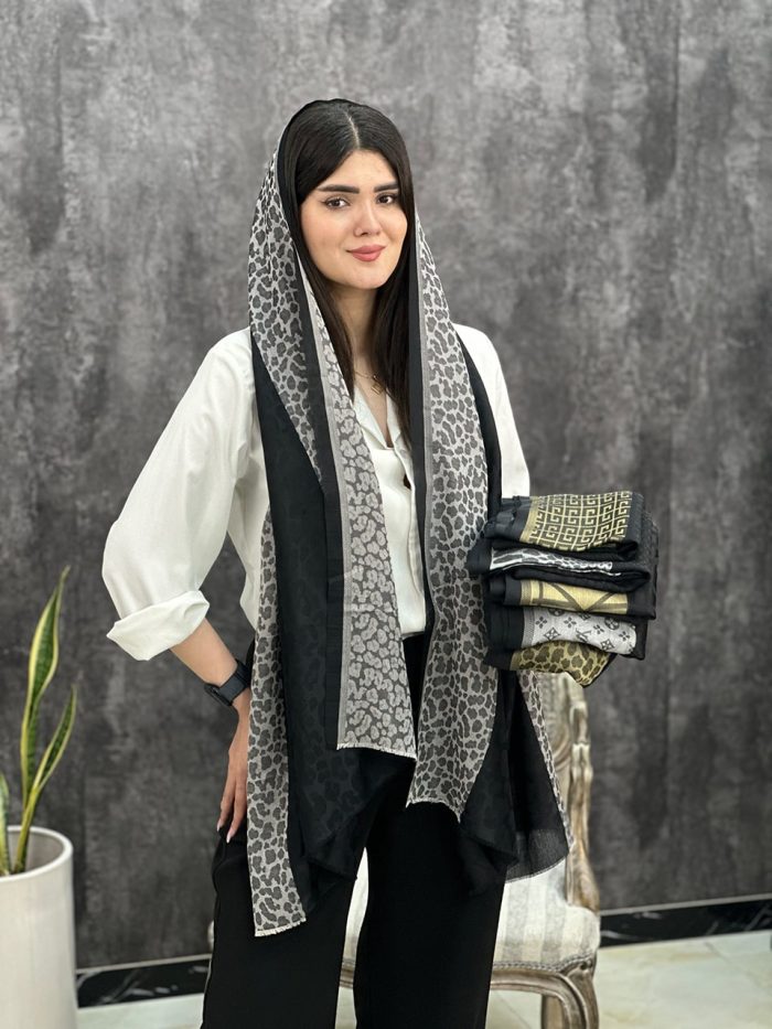 شال ژاکارد حاشیه دار فرانلند رشت