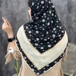 روسری قواره 120 گل دار (6-1586)