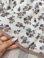 روسری قواره 120 شال نخی گل دار فرانلند رشت