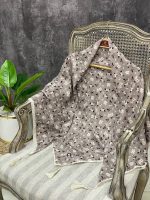 روسری قواره 120 شال نخی گل دار فرانلند رشت