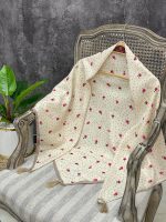 روسری قواره 120 شال نخی گل دار فرانلند رشت
