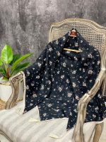 روسری قواره 120 شال نخی گل دار فرانلند رشت