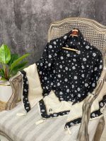 روسری قواره 120 شال نخی گل دار فرانلند رشت