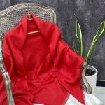 روسری ژاکارد قواره 140 ریشه پرزی فرانلند رشت