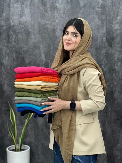 شال پلیسه نخ پنبه رشت فرانلند