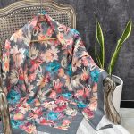 روسری نخی قواره 140 آبرنگی (1710)