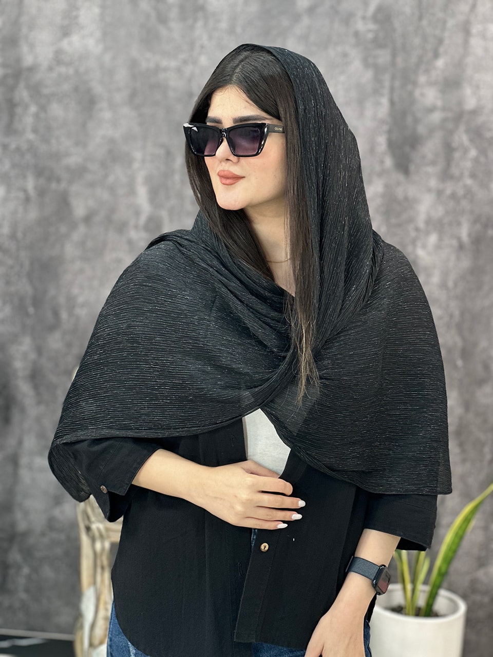 شال حریر مجلسی محرمی فرانلند رشت