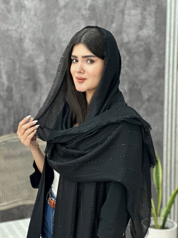 شال نخی دور ریش مشکی فرانلند رشت