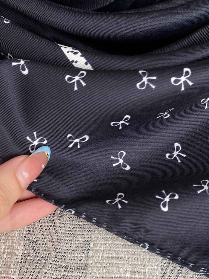 مینی اسکارف ساتن مشکی فرانلند رشت