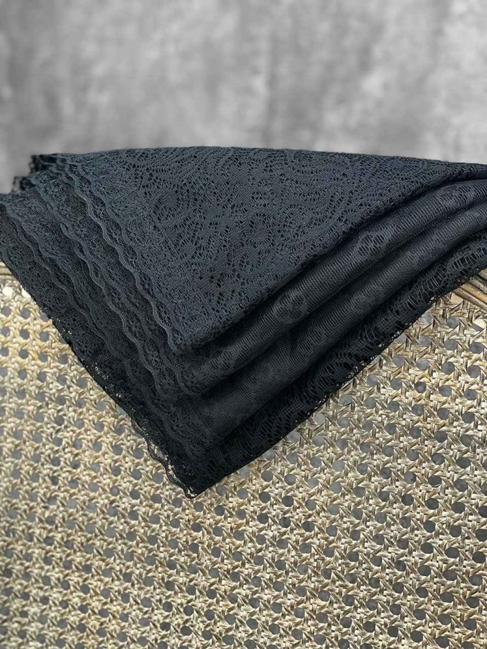 گیپور سه گوش روسری محرمی مشکی فرانلند رشت