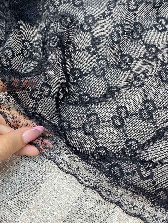 گیپور سه گوش روسری محرمی مشکی فرانلند رشت