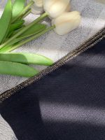شال مشکی نخی لمه طلایی فرانلند رشت