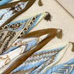 روسری نخی قواره 140 آبی آسمانی (1744)