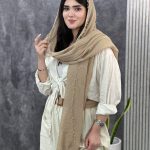 شال وارداتی کنفی دور ریش توری فرانلد رشت