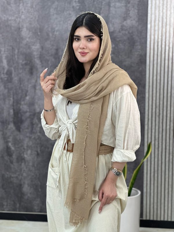 شال وارداتی کنفی دور ریش توری فرانلد رشت