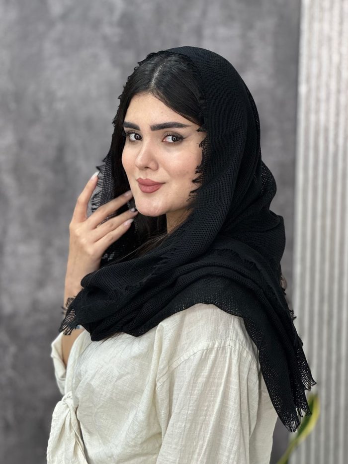شال وارداتی کنفی دور ریش توری فرانلد رشت