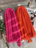 شال نخ پنبه منگوله دار پلیسه فرانلند رشت